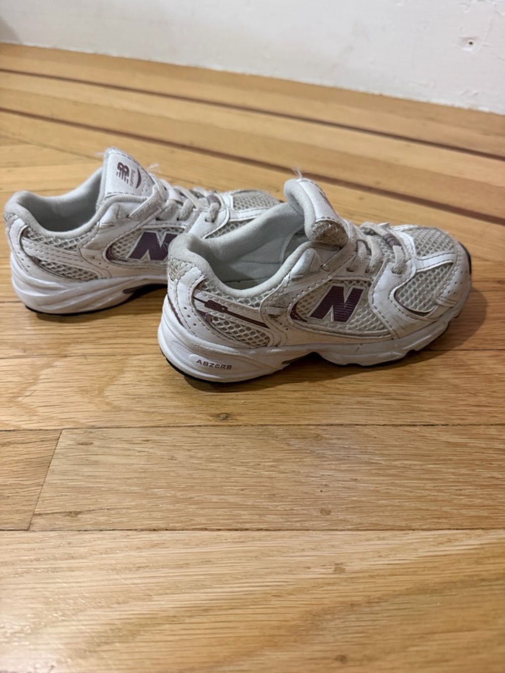New Balance 530 Athletic Shoe - Baby / Toddler - White / Dark Wine- size 9